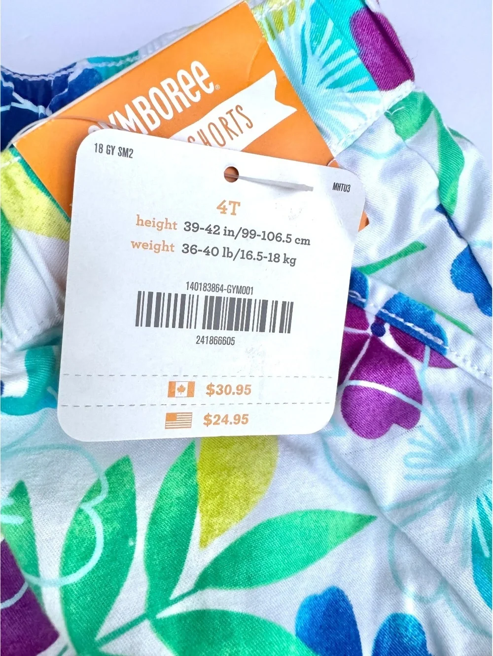 Gymboree Girls 4T Floral Cotton Shorts